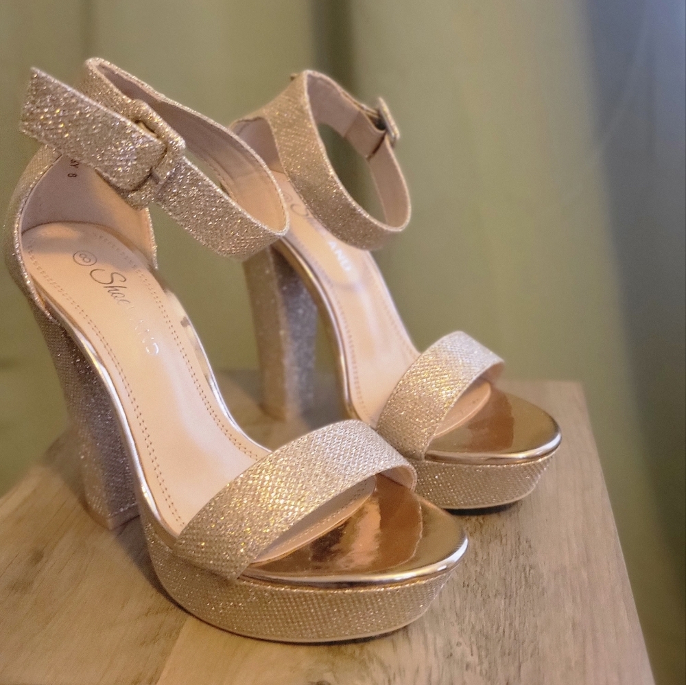 Platform Gold Sandals.